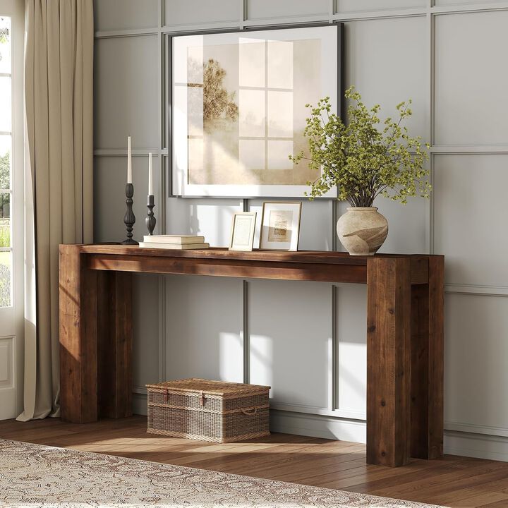 Tribesigns Farmhouse Wood Console Table