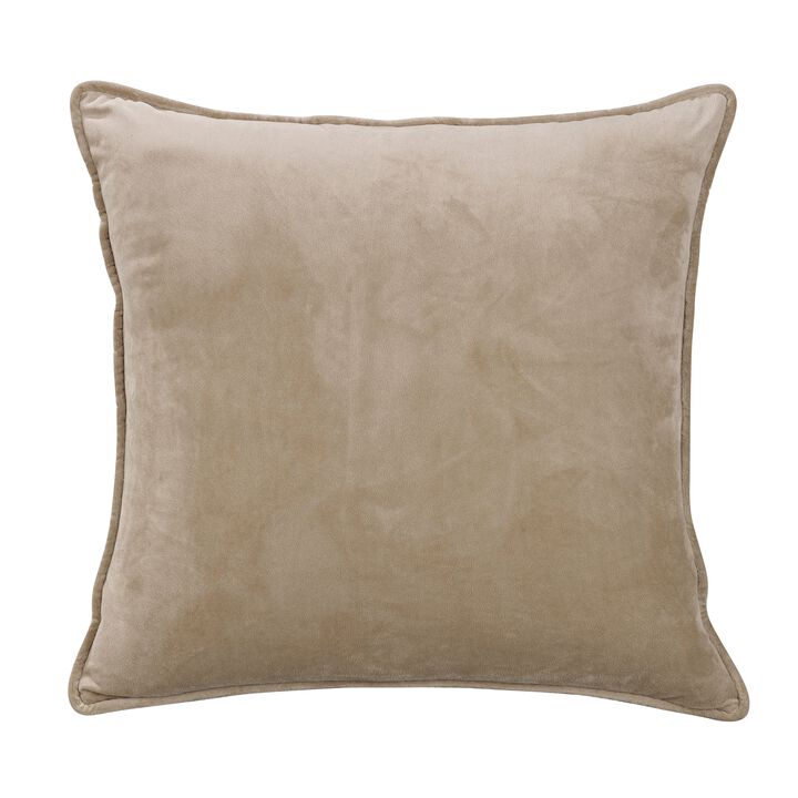 Fairfield Taupe Velvet Euro Sham