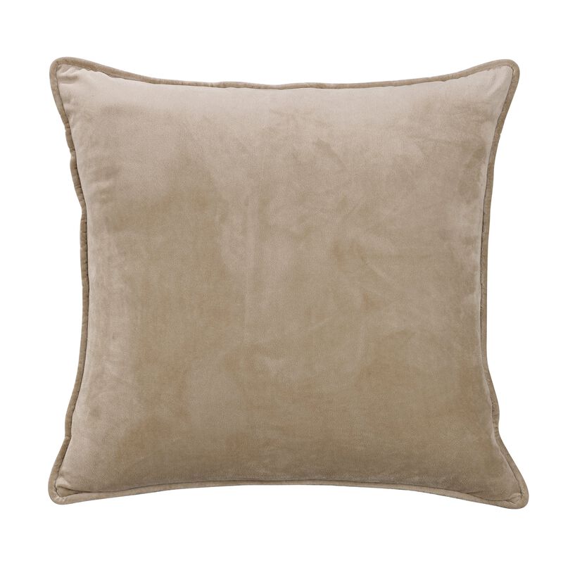 Fairfield Taupe Velvet Euro Sham image number 0