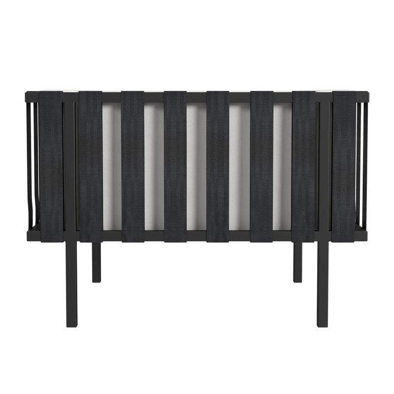 Butler Specialty Norway Outdoor Club Chair with Cushion, Black and White image number 4