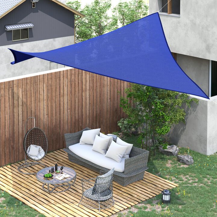 20' x 16' Sun Shade Sail Rectangle Sail Shade Canopy for Outdoor Patio Deck Yard, Blue