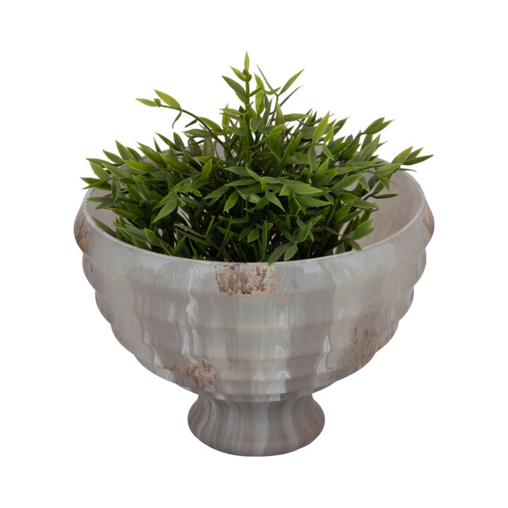 9" Glass Pedestal Bowl
