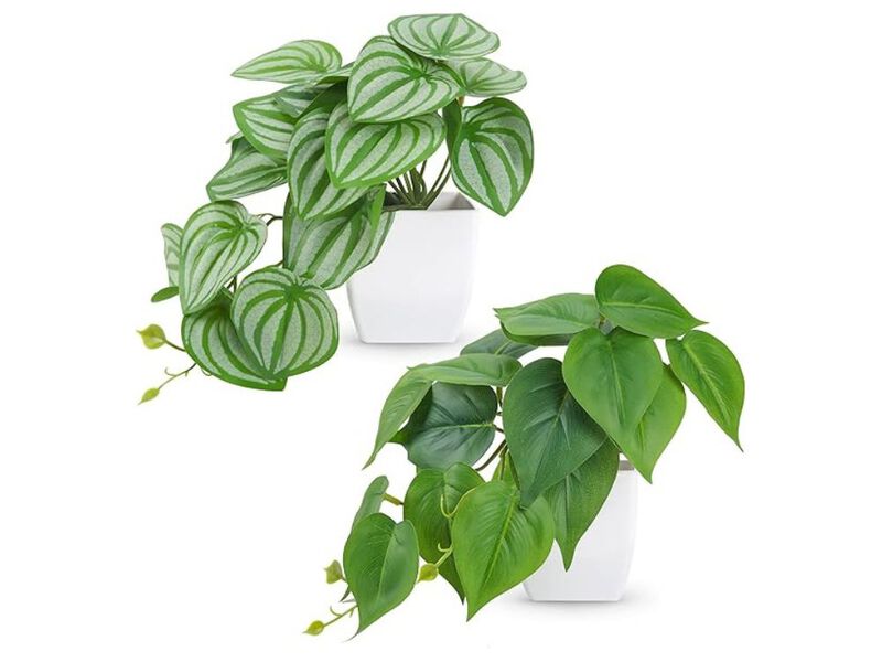 2 Piece Artificial Outdoor Plants Home Decor Small Mini Bathroom image number 0