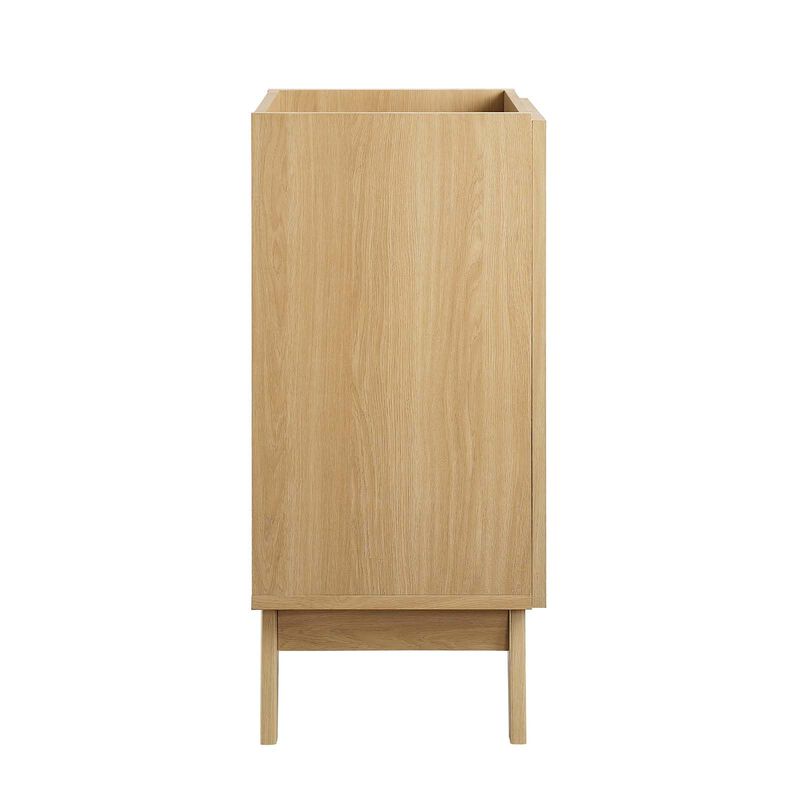 Modway Soma Rattan Weave Bathroom Vanity Cabinet (Sink Basin Not Included), 18 Inch, Oak image number 3