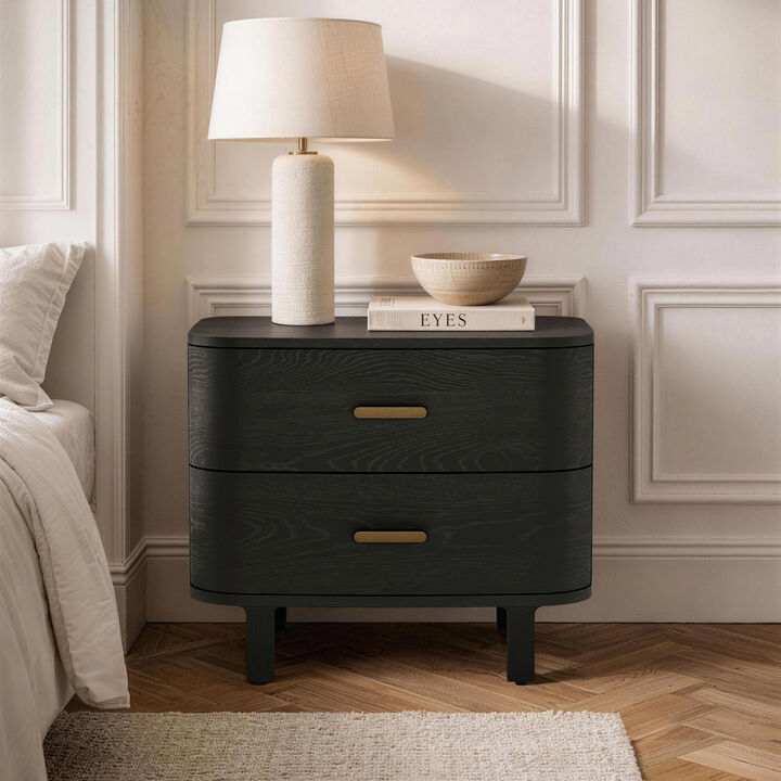 Solara Black Nightstand