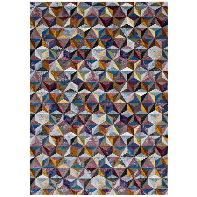 Arisa Geometric Hexagon Mosaic 4x6 Area Rug - Multicolored