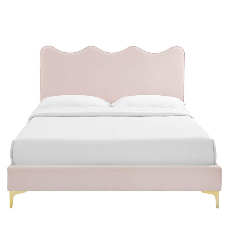 Current Performance Velvet Queen Platform Bed image number 3