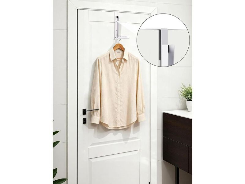 2-Packs Over The Door Hanger Hooks With Extra Anti-Slip Pads image number 1