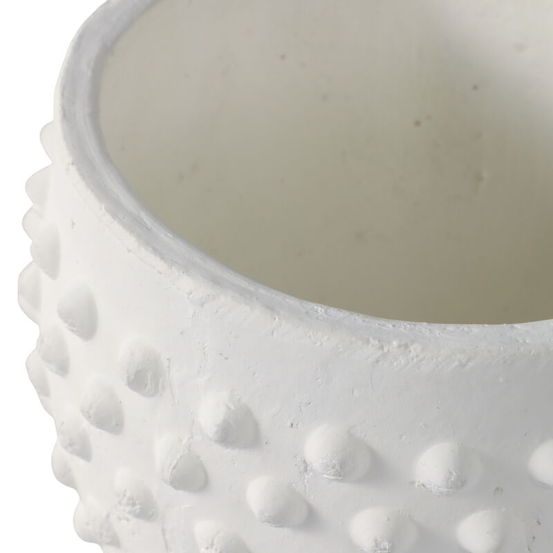 8" Bubble Rough Finish Planter,white image number 3