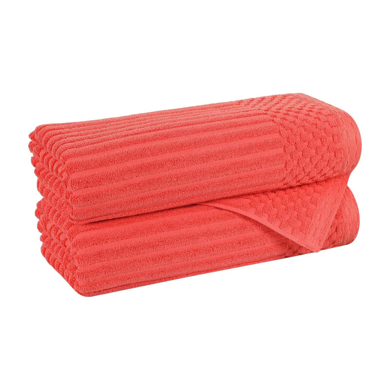 2-Piece Cotton Ribbed Bath Towel Set &ndash; Plush and Quick-Dry image number 0