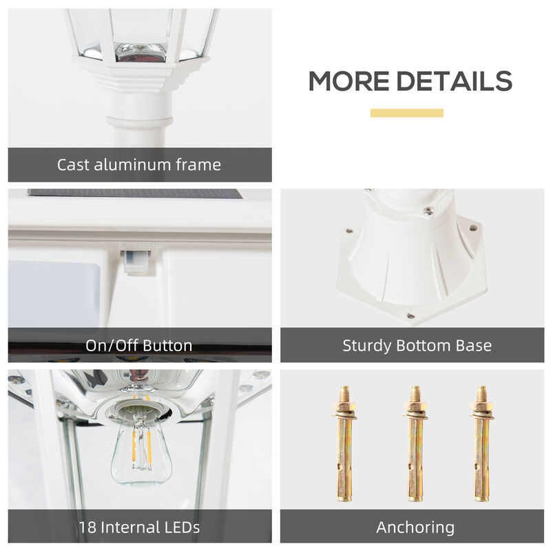 Streamdale Waterproof Solar Lamp Post with Motion Sensor