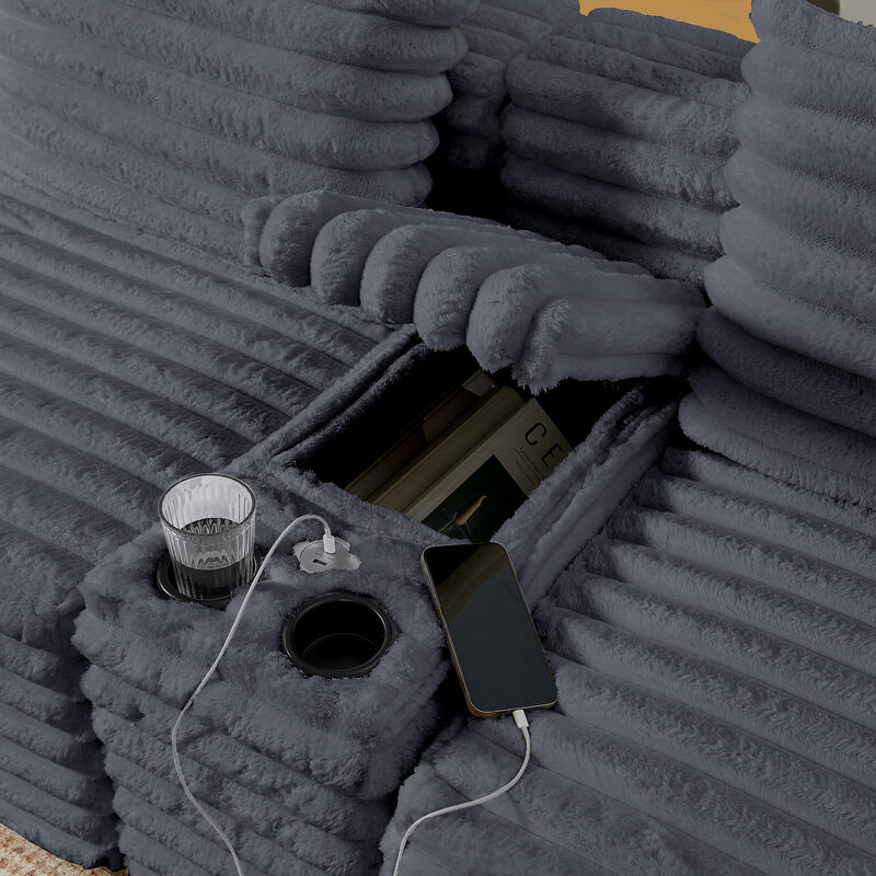 Snupdu 127" Cloud Couch Sectional image number 4