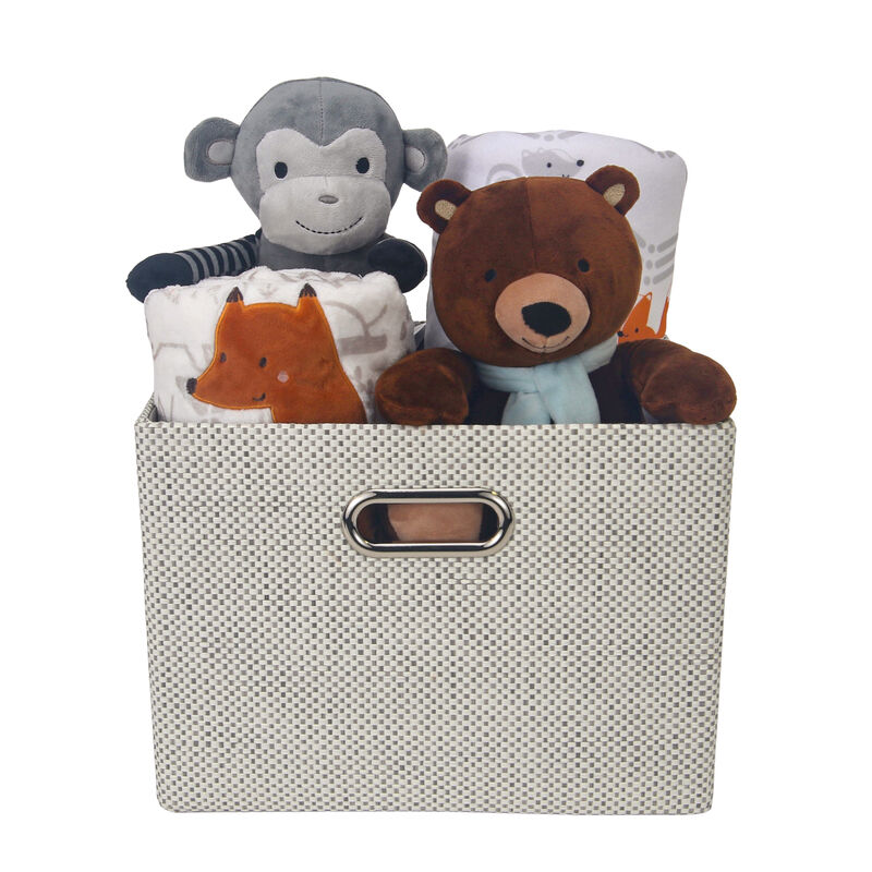 Bedtime Originals 5-Piece Gray Baby Gift Basket - Gray, Animals, Jungle, Monkey