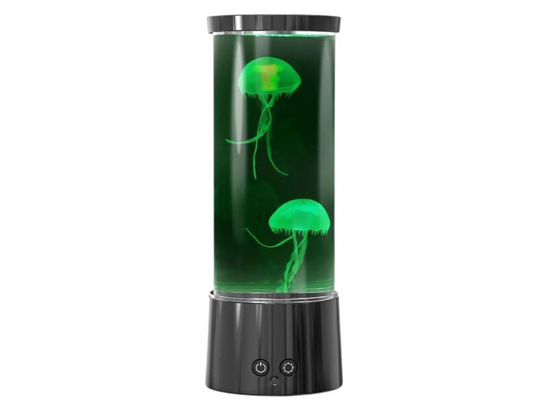 Jellyfish Aquarium Table Lamp 12 Inch Color Changing LED Night Light Black image number 0
