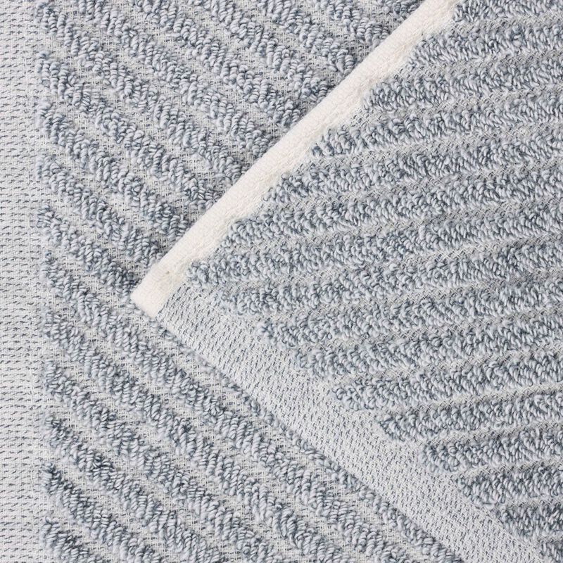 Cotton Blend Ribbed Hand Towels Set of 6, Soft Quick Dry Absorbent Towels for Daily Use image number 2