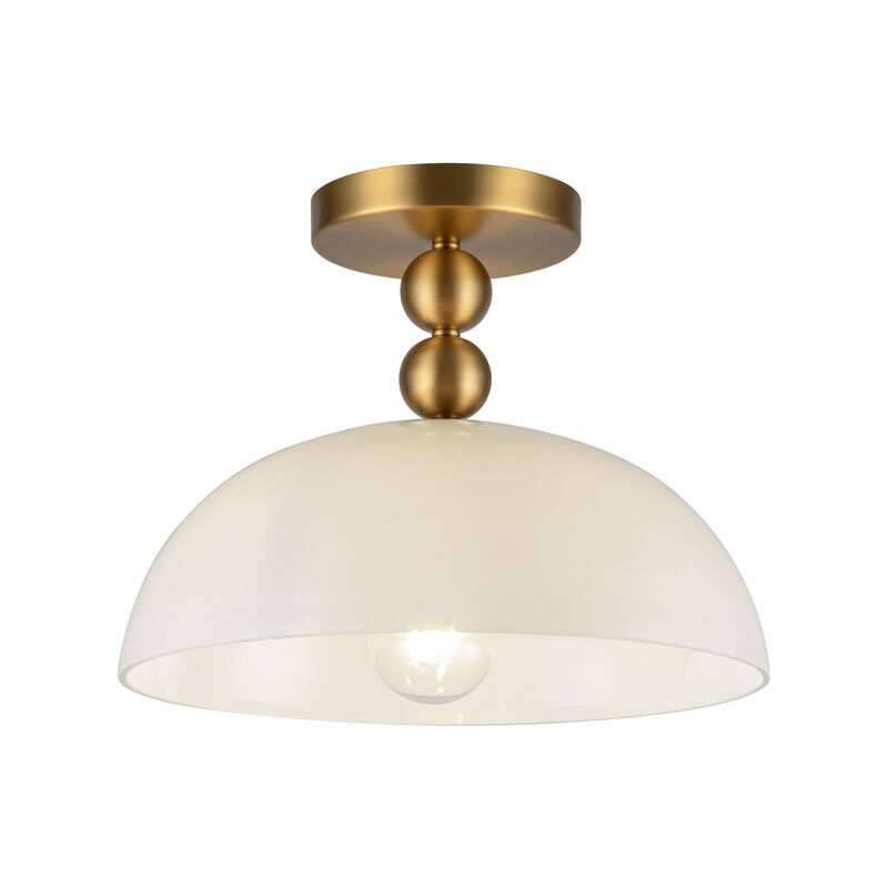 Paisley 12 in Socket Semi Flush Mount image number 0