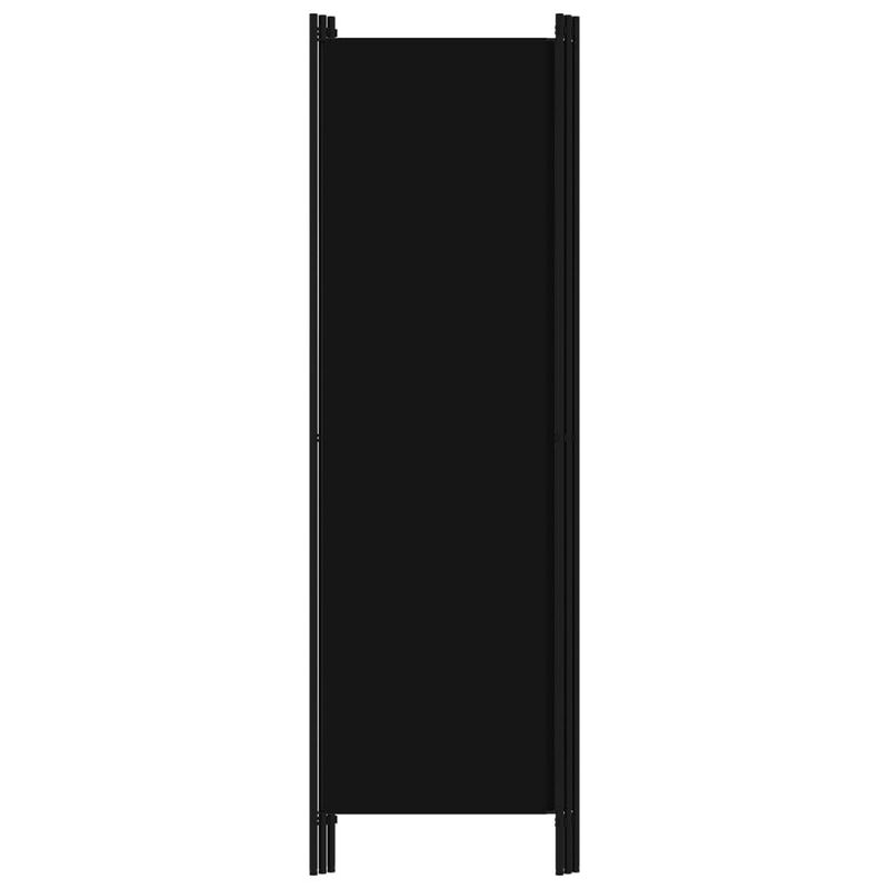 Dina 3 Panel Room Divider Screen, Black Fabric and Iron, 71 Inch - Benzara