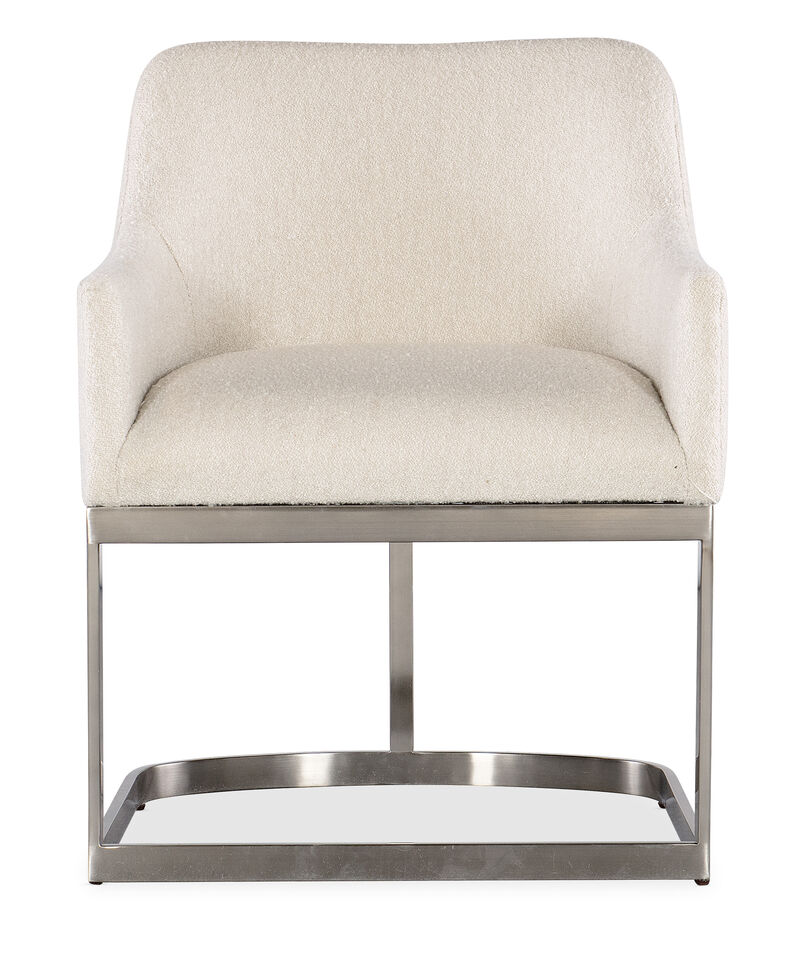 Modern Mood Upholstered Armchair with Metal Base