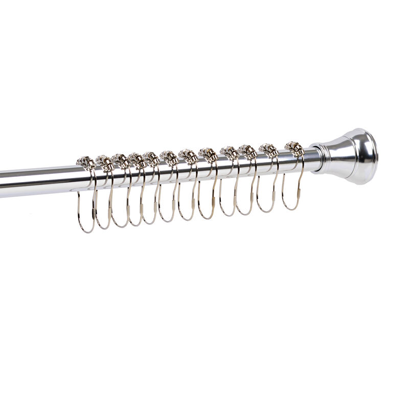 Metal Shower Curtain Hooks, Set of 12 image number 3