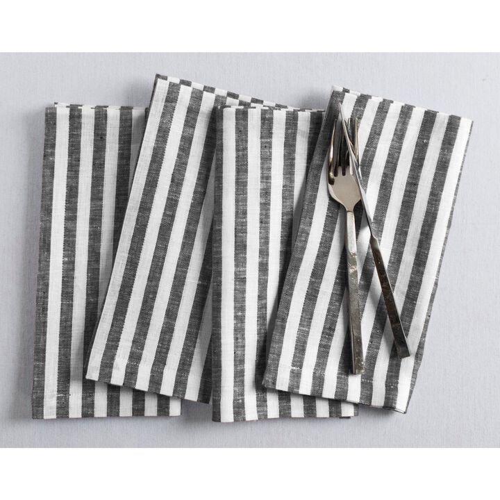 Linen Dinner Napkins - Amalfi Stripe