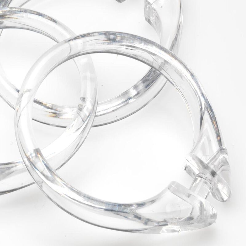 Carnation Home "Snap" Plastic Shower Curtain Hooks in Super Clear