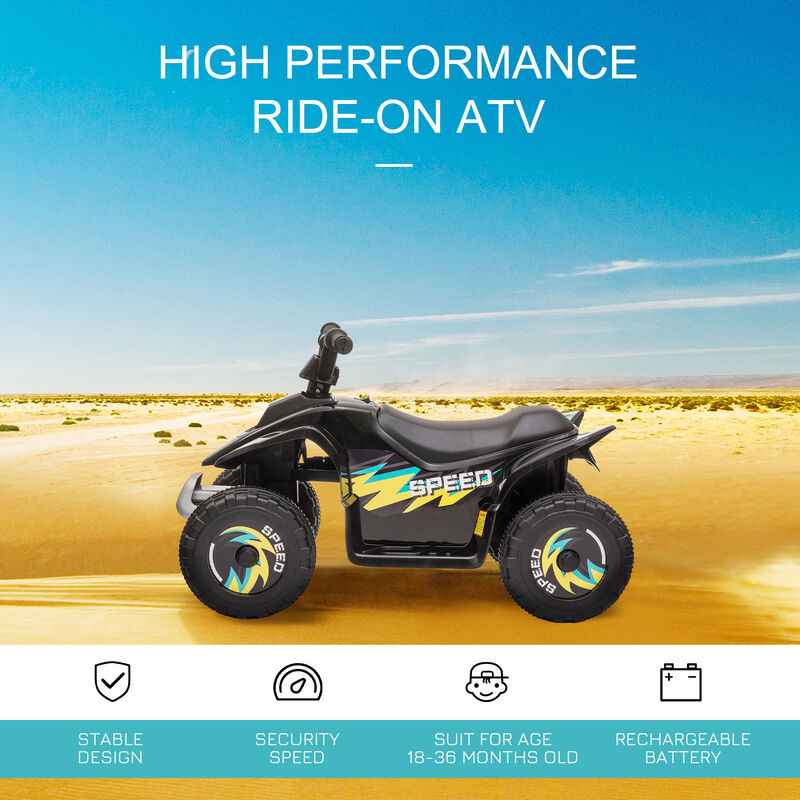 BreeBe 6V Kids ATV 4-Wheeler Ride on Car, Electric Motorized Quad Battery Powered Vehicle with Forward/Reverse Switch image number 3