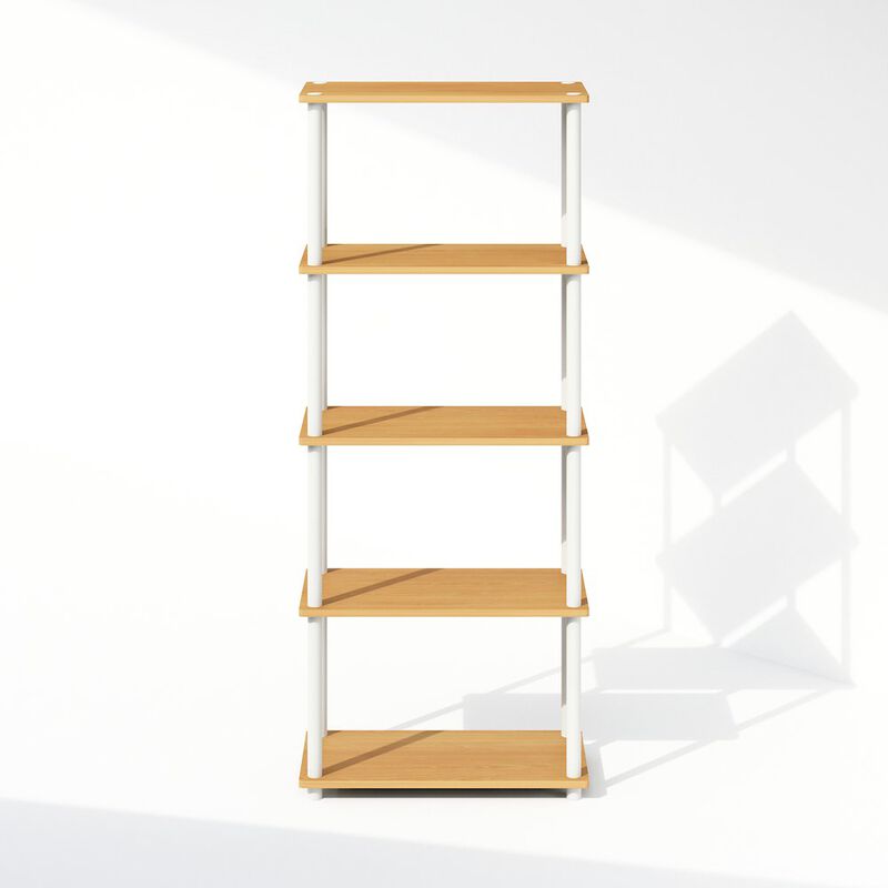 Turn-N-Tube 5-Tier Multipurpose Compact Display Rack, Shelving Unit, Bookcase