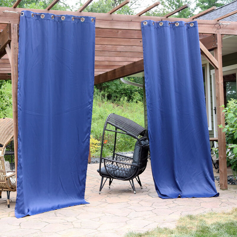 Sunnydaze Outdoor Blackout Curtain Panel - 52 in x 120 in image number 2
