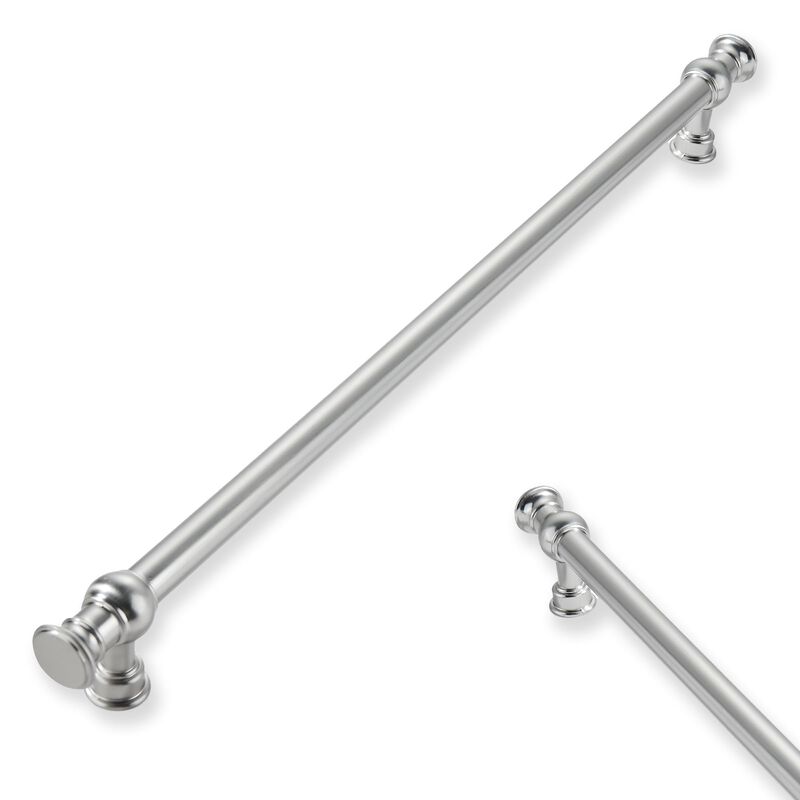 ZAUYX 2-Pack 10inch(256mm) Hole Center Brushed Satin Nickel Cabinet Pulls Solid Heavy Duty Kitchen Cabinet Hardware for Cupboard