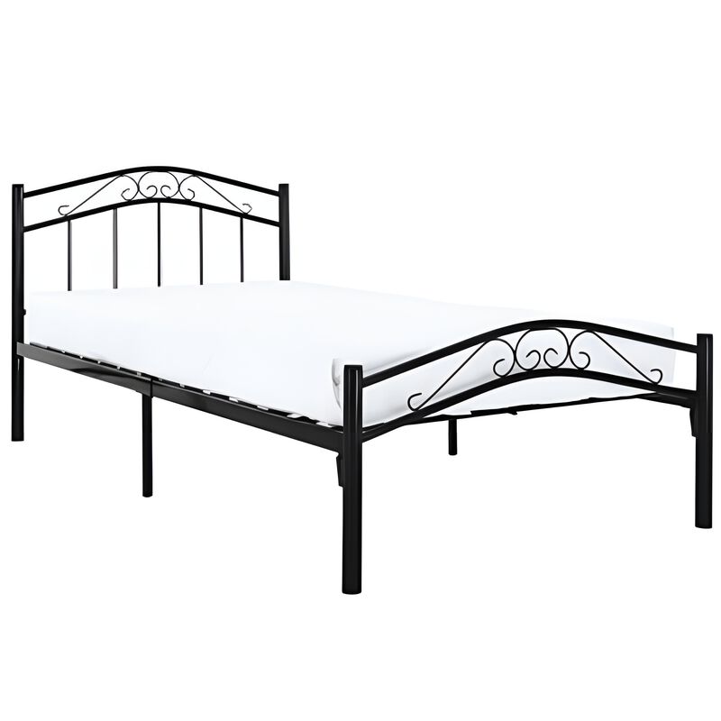 Durable Metal Platform Bed with Headboard and Footboard for Comfort