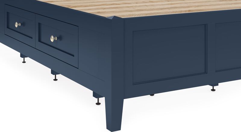 Grace Four Drawer California King-size Platform Storage Bed in Blueberry image number 5