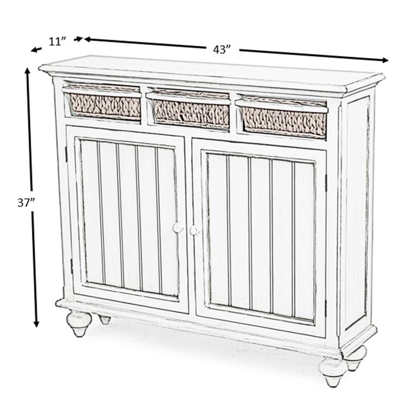 Sea Winds Coastal Furniture Monaco Entry Cabinets with Baskets