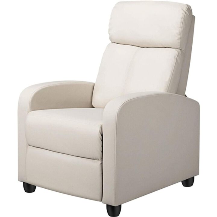 High Density Faux Leather Push Back Recliner Chair