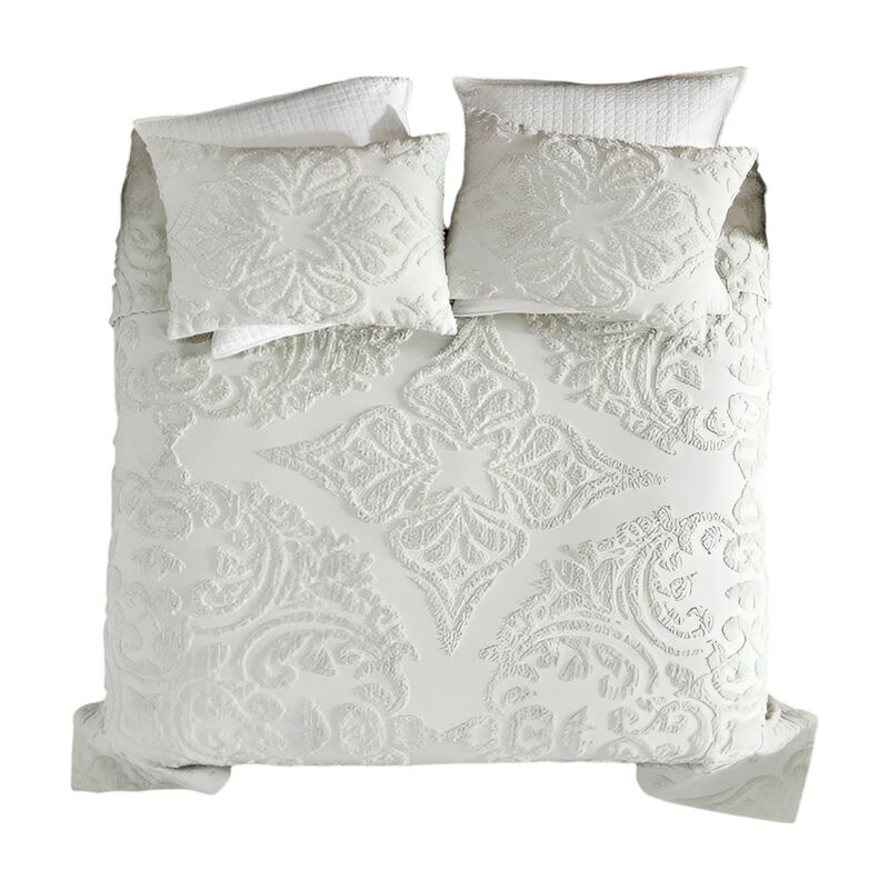 100-Percent Cotton Chenille 3-Piece Coverlet Bedspread Set