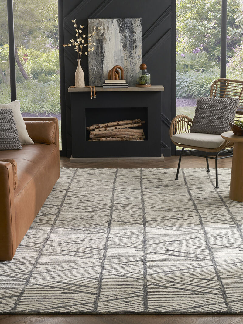 Colorado CLR01 Gray/White 7'9" x 9'9" Rug