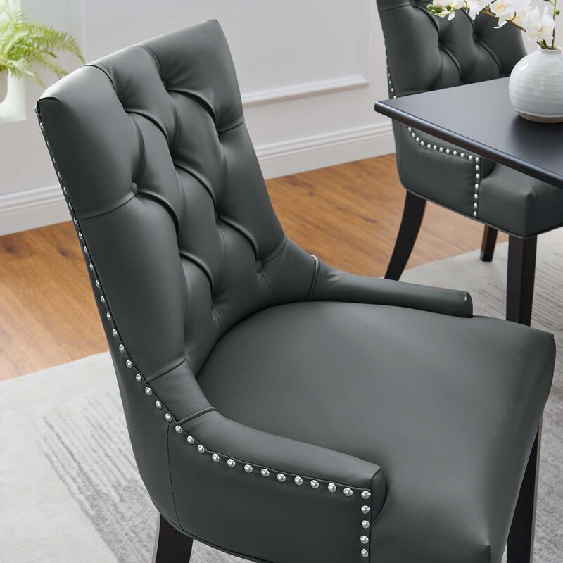 Regent Tufted Vegan Leather Dining Chair image number 6