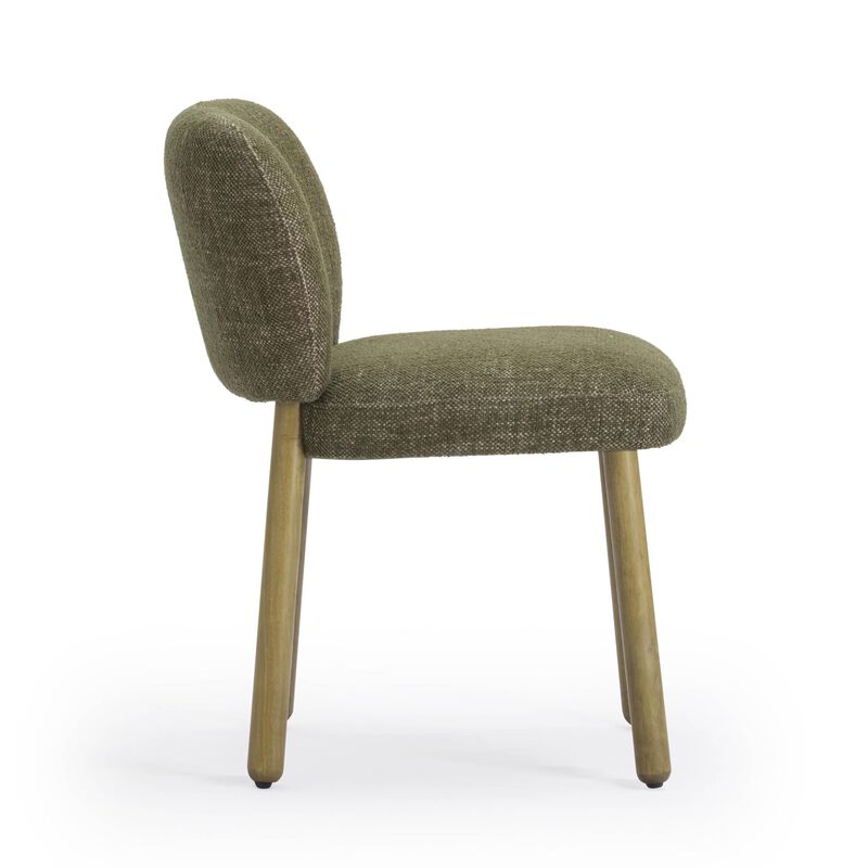 Tov Furniture Foxy Olive Green Textured Fabric Dining Chair image number 3