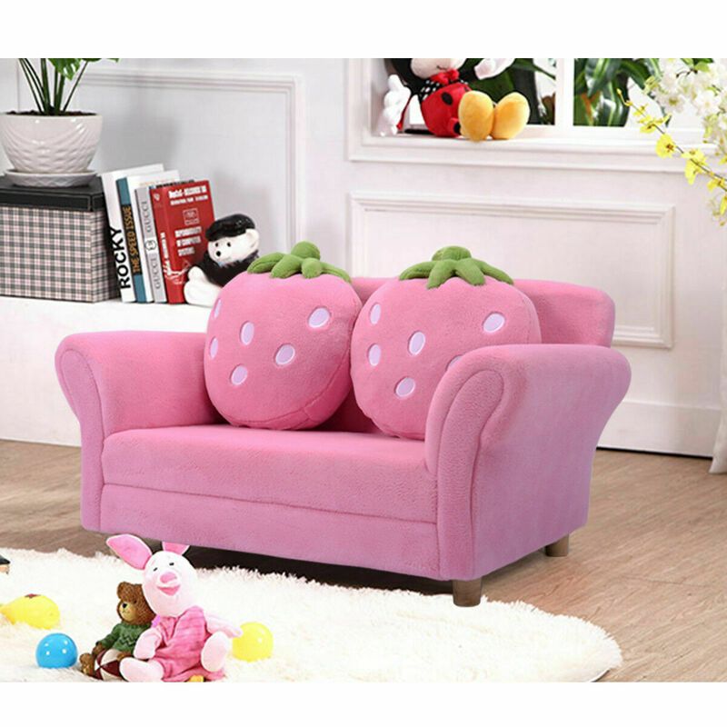 Kids Strawberry Armrest Chair Sofa