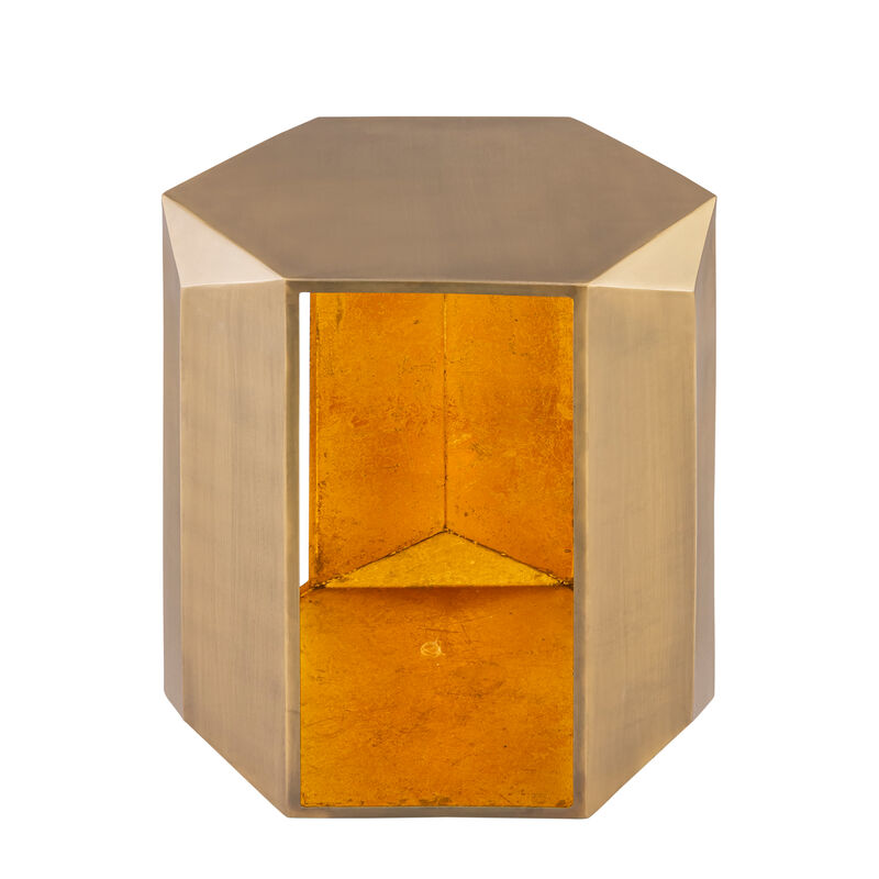 Marovenne Gold Hexagon End Table image number 2