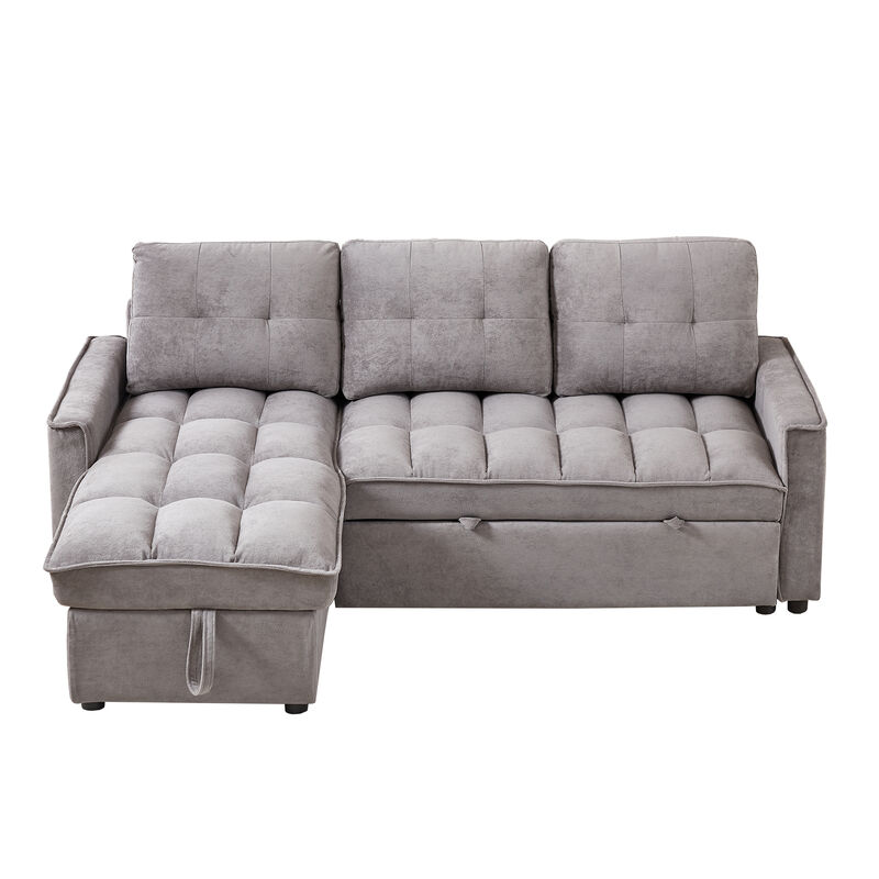 Merax L-Shaped Sectional Sofa with Reclining Storage and Arm Side Organizer Pocket Features