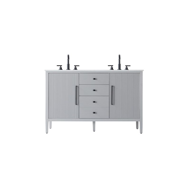 Elegant Kitchen and Bath 54 inch Double Bathroom Vanity in Grey