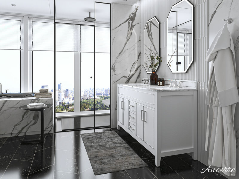 Aspen 60 in. Bath Vanity Set in White