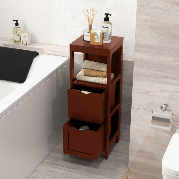 Freestanding Storage Cabinet with 2 Removable Drawers for Bathroom