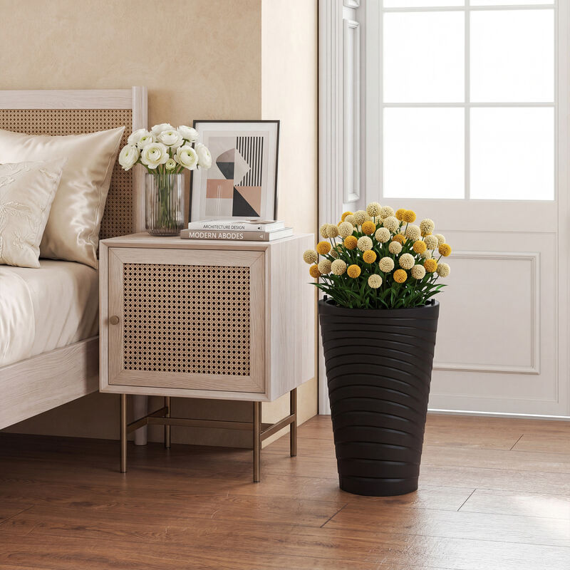Set of 2 Tall Planters 18 Inch with Insert Bucket Design image number 5