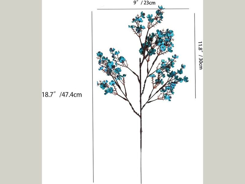 6 Bundle Artificial Flowers Wedding Centerpiece Decor Teal image number 2