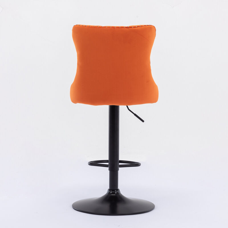 Streamdale Modern Adjustable Velvet Bar Stools, Set of 2 image number 5