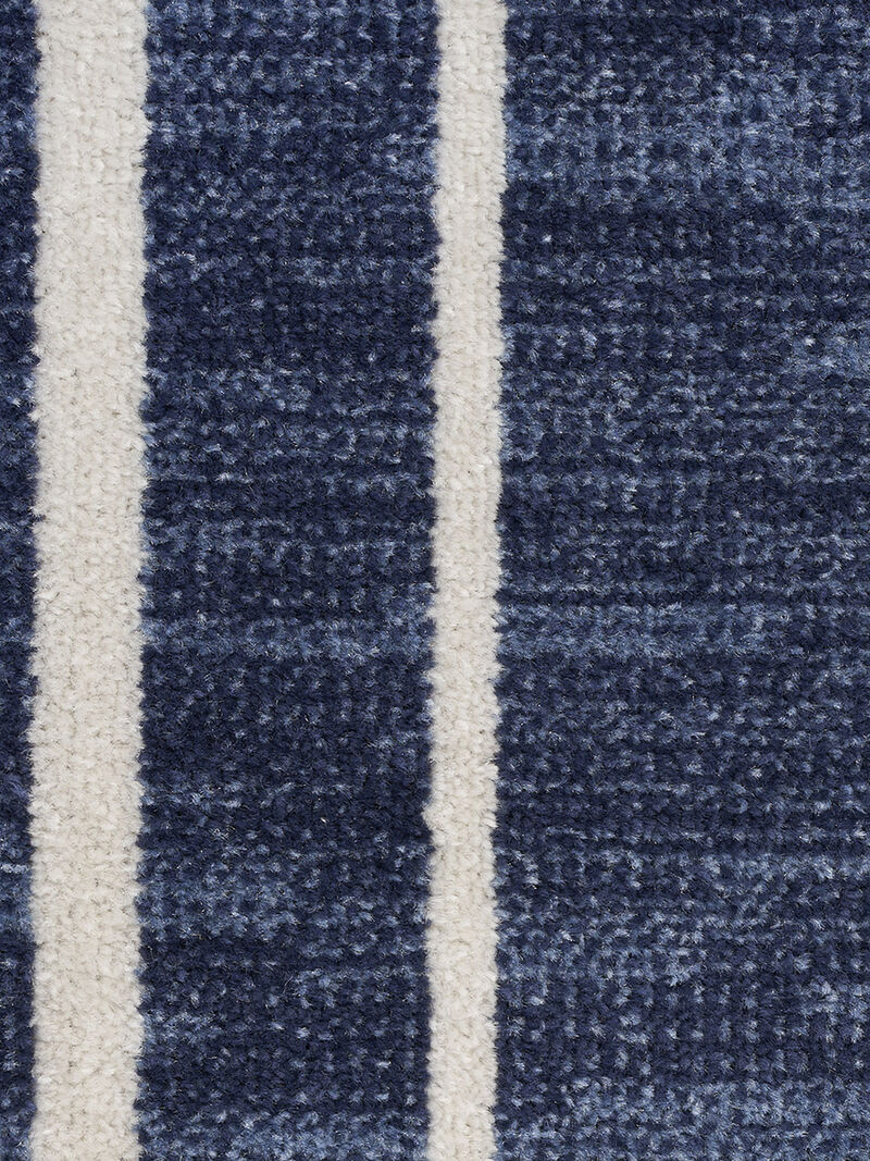 Nourison Essentials NRE02 Navy/Ivory 2' x 6' Rug image number 7