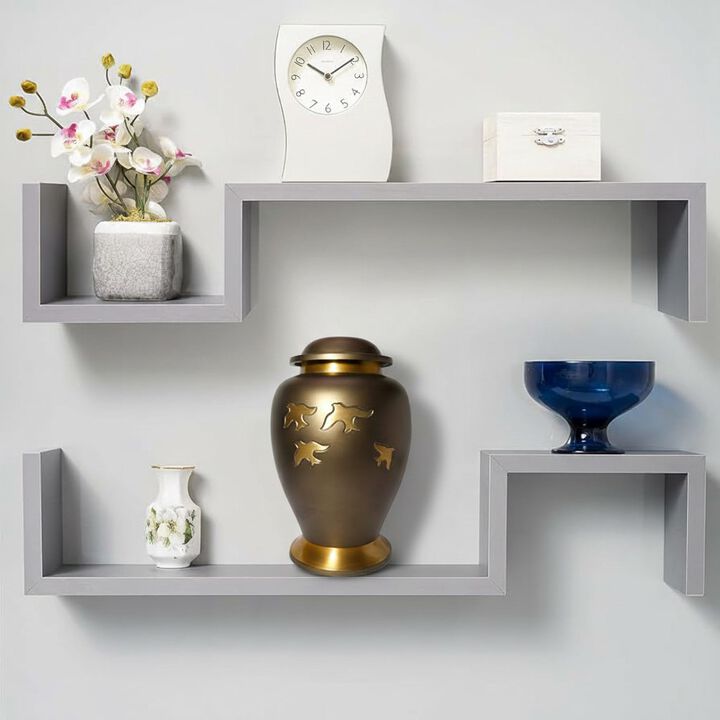 URN antique with bird design
