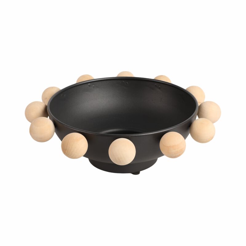 13" Bowl W/ Large Wooden Knobs image number 1