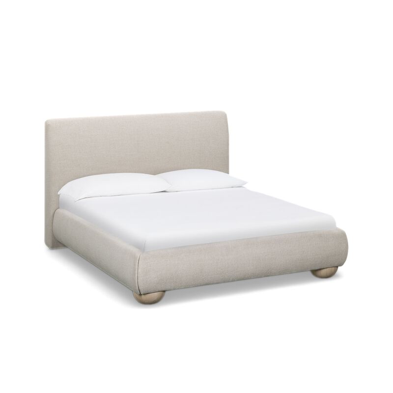 Rayne Honey Textured Fabric King Bed image number 1